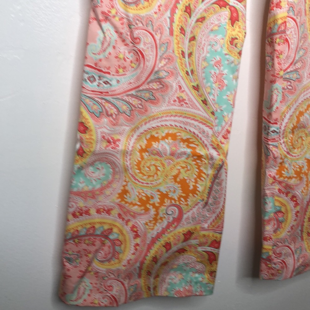 J. MCLaughlin casual paisley mid rise flare leg pants. Size 4 - Picture 4 of 14